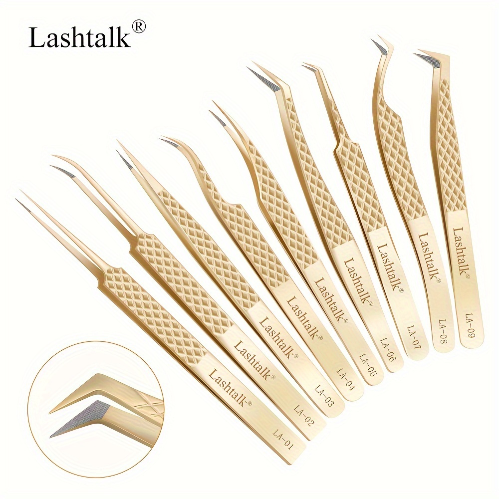 

Lashtalk Precision - Anti-slip, Design For Eyelash Extensions & Makeup Application, Hypoallergenic Stainless Steel