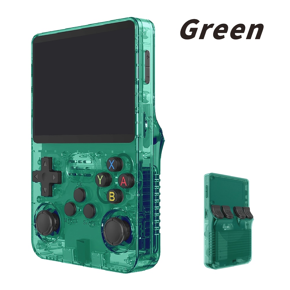  r36s classic entertainment with 3 5 portable machine usb charging abs material rechargeable lithium polymer battery no charger included in white black blue green purple details 1