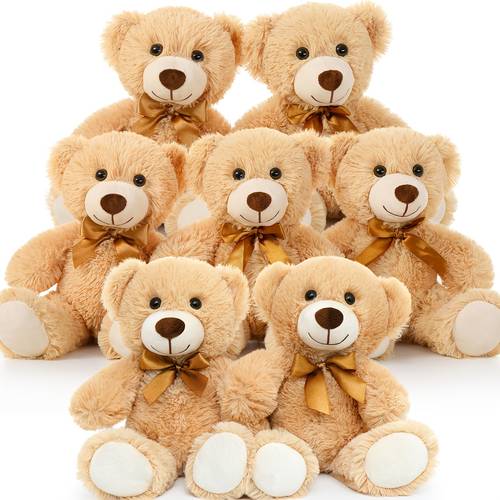 7pcs bulk mini teddy stuffed animals with cute soft stuffers for baby showers weddings party favors 7 bulk discount