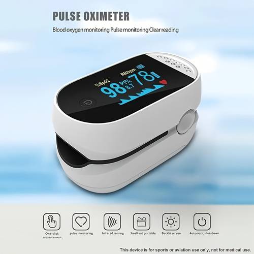 Um Oxímetro de Pulso de Dedo para Monitorizar a Saturação de Oxigénio no Sangue, Projetado para Leituras Spo2 Rápidas e Precisas. Este Dispositivo Portátil é Adequado Tanto para Uso Desportivo Como Doméstico