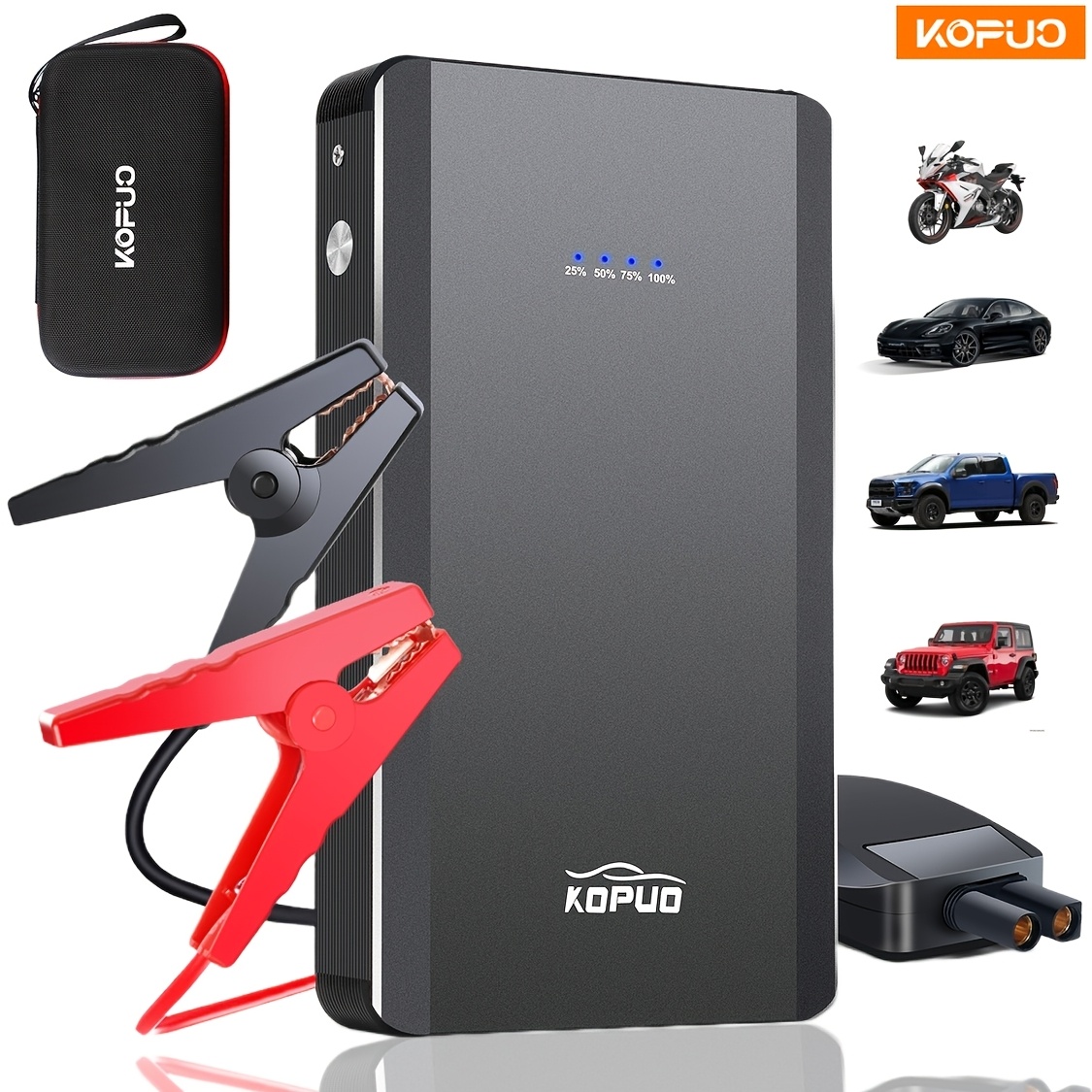 12V 800A Jump Starter Compatto Portabile Batteria per Auto Booster 20000mAh