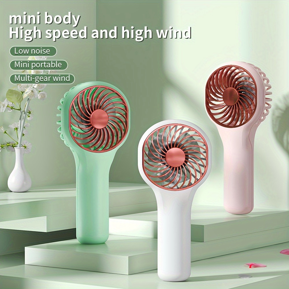 portable usb rechargeable handheld fan for girls   quiet high speed with adjustable   long   wearable design for indoor outdoor use details 9