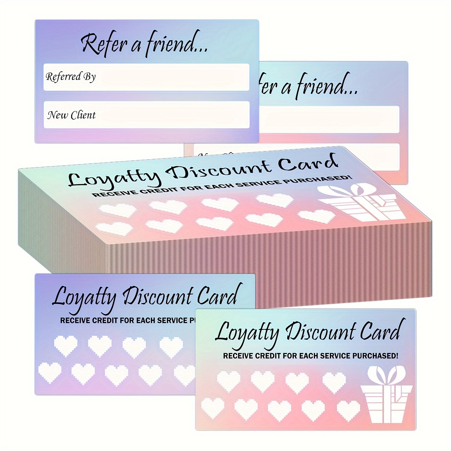 

100pcs Double-sided & Cards - 3.5x2 , English For Business, Salons & Behavior Tracking