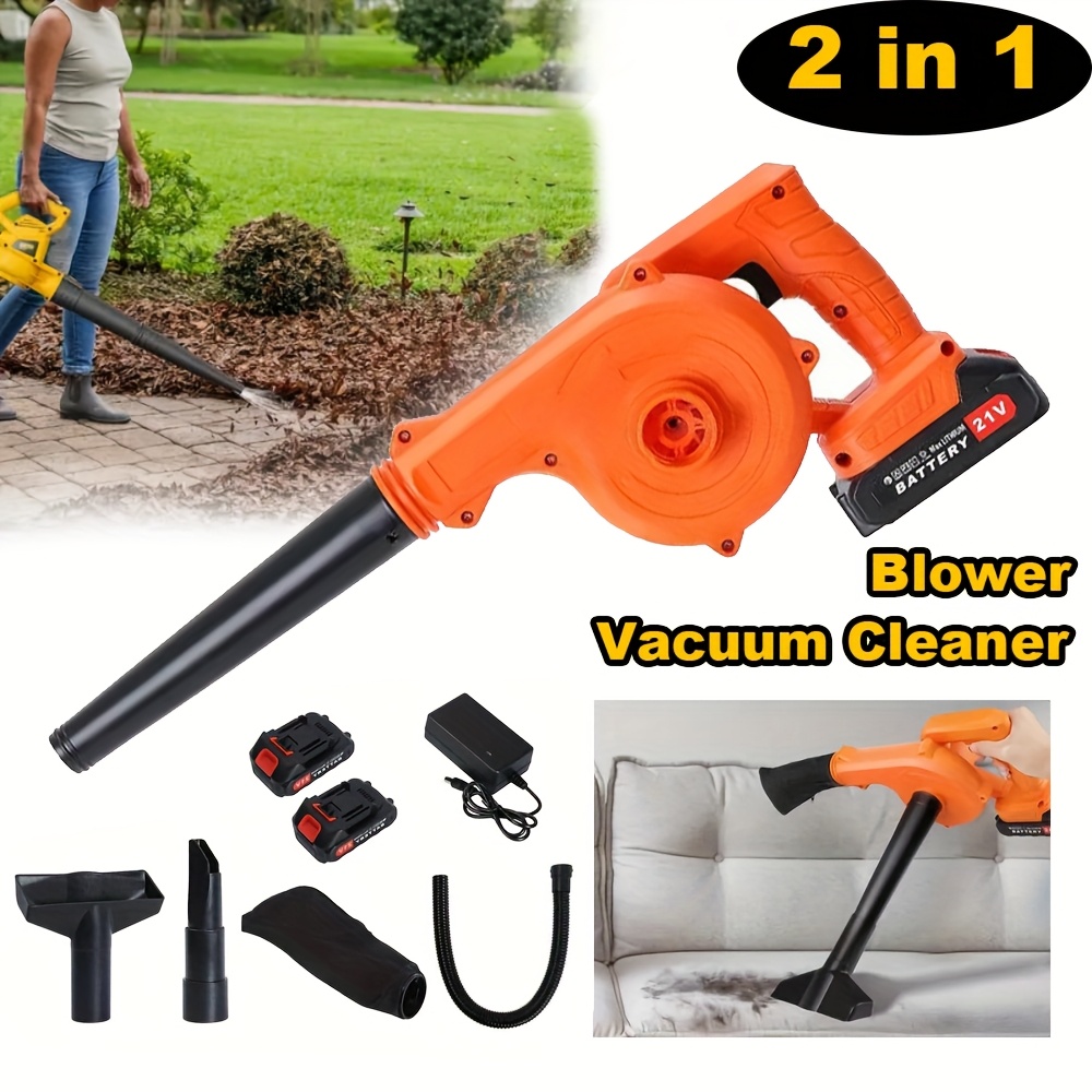 

2-in-1 Cordless Leaf Blower & Vacuum Cleaner - 150mph, Settings, Lightweight Design With Accessories (battery, Charger, Hose) - Ideal For Garden & Greenhouse Clearance, Battery Powered