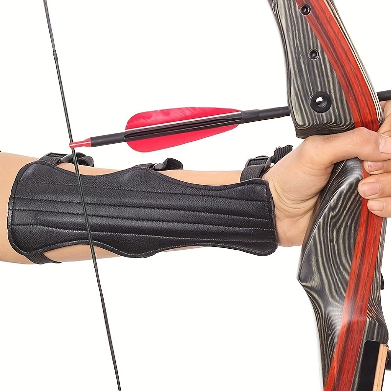 

Archery - Double-layer Leather, Adjustable Forearm Protector For Hunting & Competitive Shooting