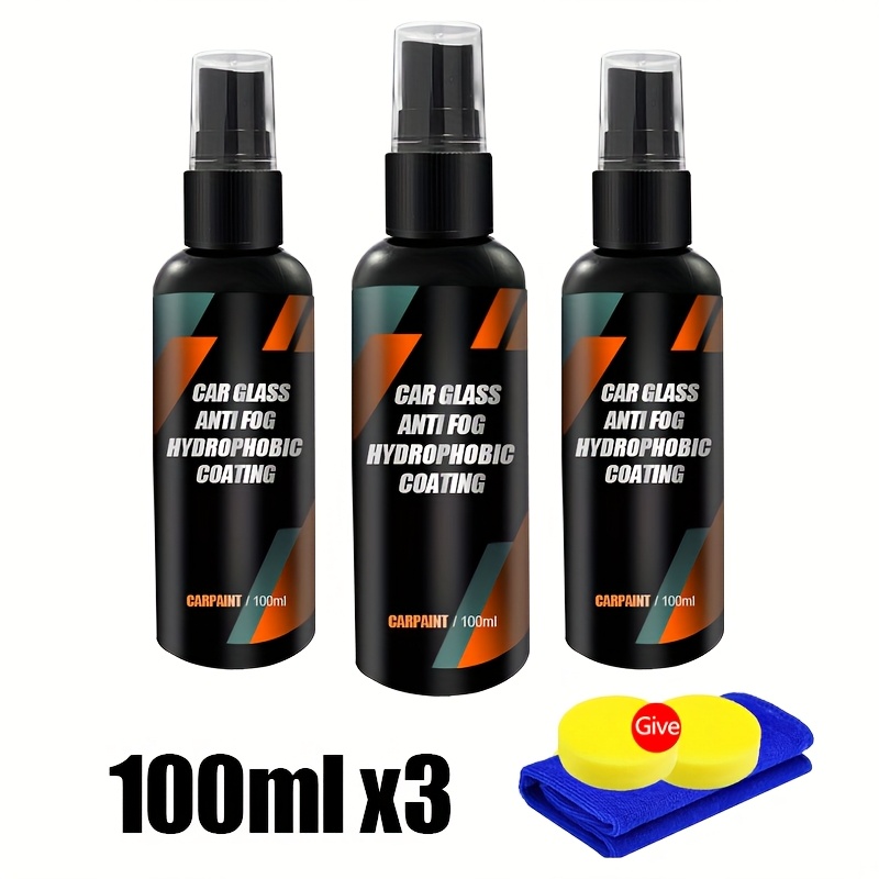 TEMU Auto Water Repellent Spray Anti Rain Coating For Car Glass Hydrophobic Anti-rain Car Liquid Windshield Repellent Spray Polishing Kit