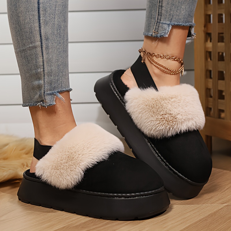 womens elegant slip on moccasin slippers soft faux fur lining arch   indoor outdoor house shoes in brown khaki black comfortable cushioned insole durable slip sole for home office or vacation wear versatile all terrain indoor outdoor footwear with plush fleece lining lightweight cozy for bedroom living room or resort wear slip ons slippers for women women slippers slippers indoor slippers for women indoor shoes for women ladies slippers Product details 2