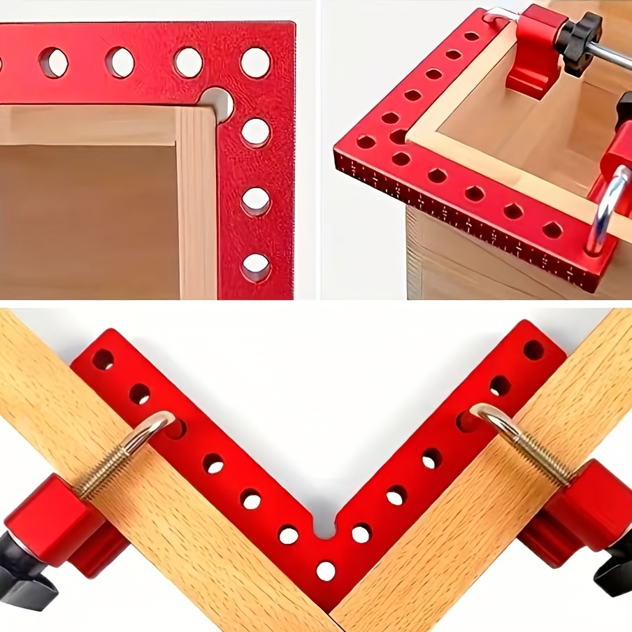 aluminum angle clamps set 90 degree precision positioning corner clamp tools for woodworking carpenter square picture frames boxes cabinets drawers durable metal construction non electric hand tool no battery needed pack of 1 details 4
