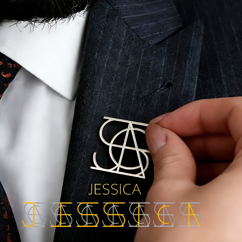 TEMU Personalized Custom 304 Stainless Steel Name Badge Brooch, Custom-made Name Badge Necklace, A Creative And Exquisite Gift, Holiday Gift,