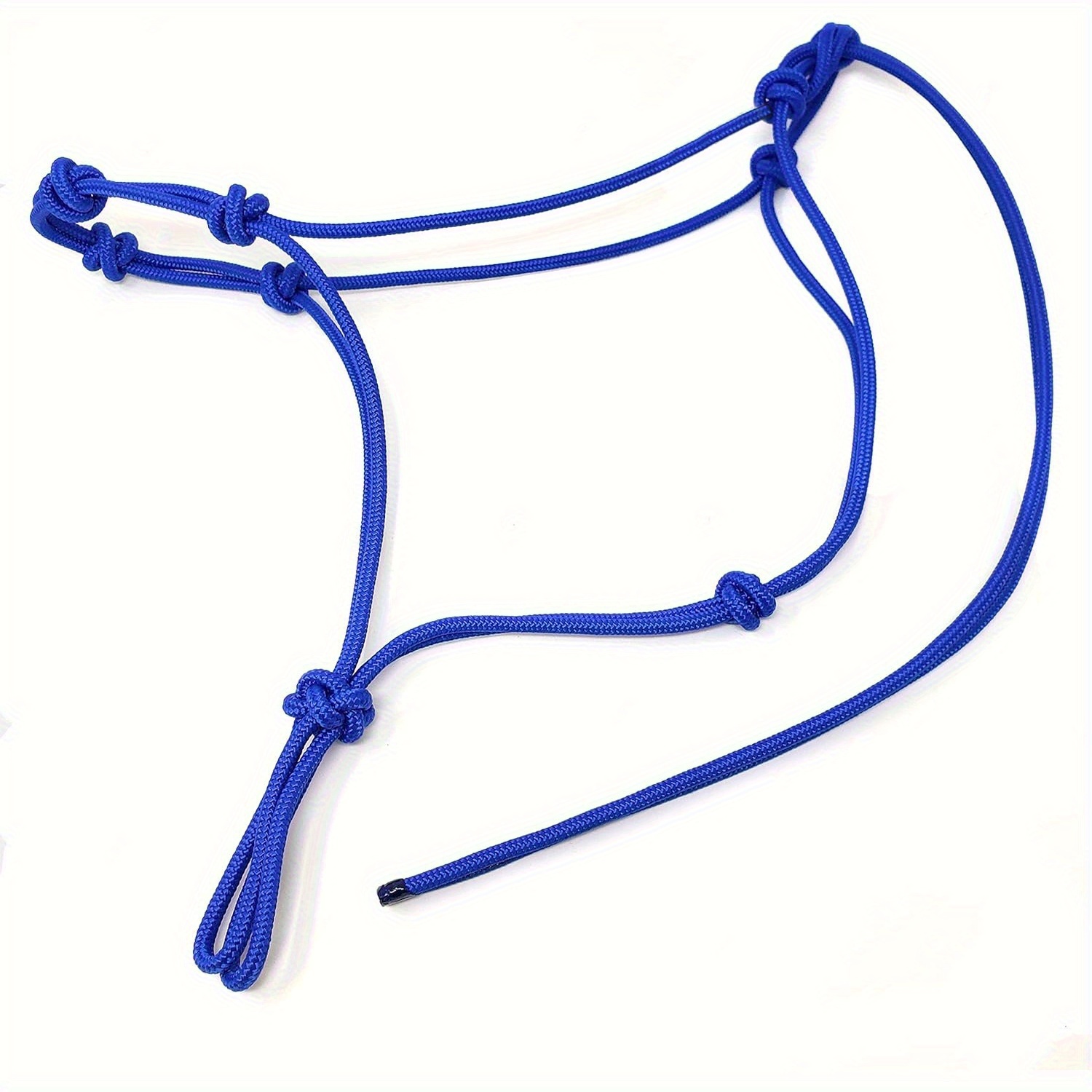 TEMU Mouche pour cheval en corde - Mouche d'entraînement ultra-résistante avec corde rigide de 0,3 pouce et 2 nœuds - Taille standard - Rouge, Noir,