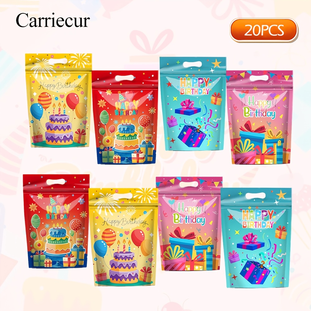 E-shop Geschenk für Sie/Ihn Geburtstags Geschenktüten, 4 Muster Design Geburtstags Party Dekoration Geschenktüten, Geburtstagsgeschenk Verpackung,