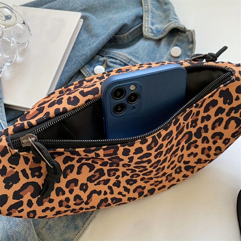 fashion leopard print womens waist street waist bag - Temu Norway