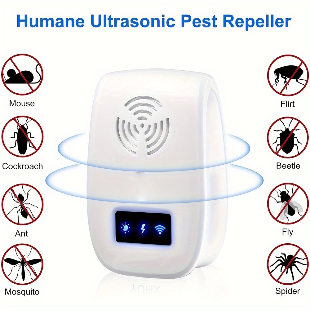 Ultrasonic Pest Repeller Electronic Mice Repellent Indoor Pest Repellent Ultrasonic Plug In For Mice Roach Spiders Ants Flies Bugs White 6 On Temu And start Saving Temu details 2