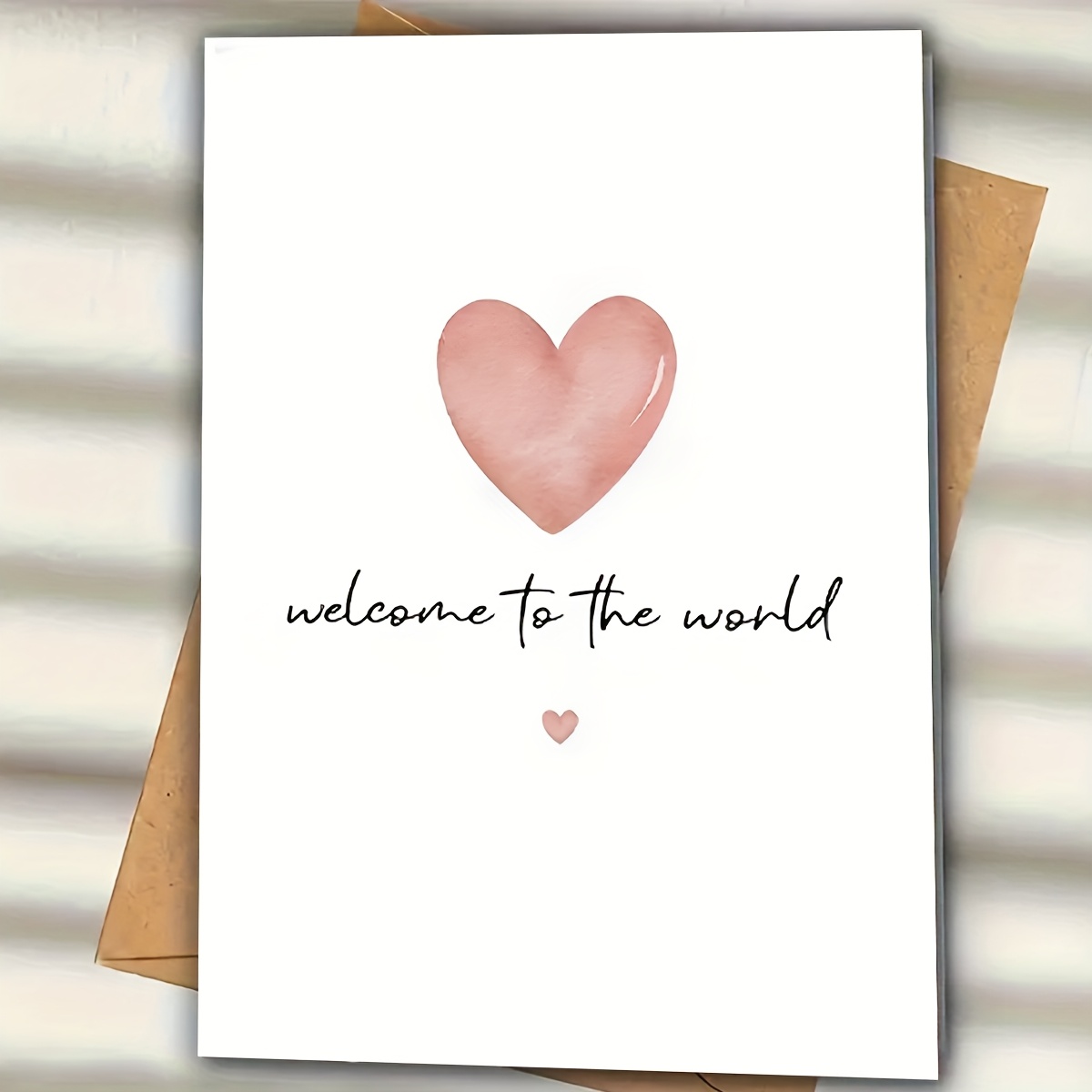 1pc Easy Newborn Baby Celebration Card, Featuring "", Size Heart Expressing Love For , Suitable For Parents To Give To New Couples On Birthdays, Anniversaries, And Other Special Occasions
