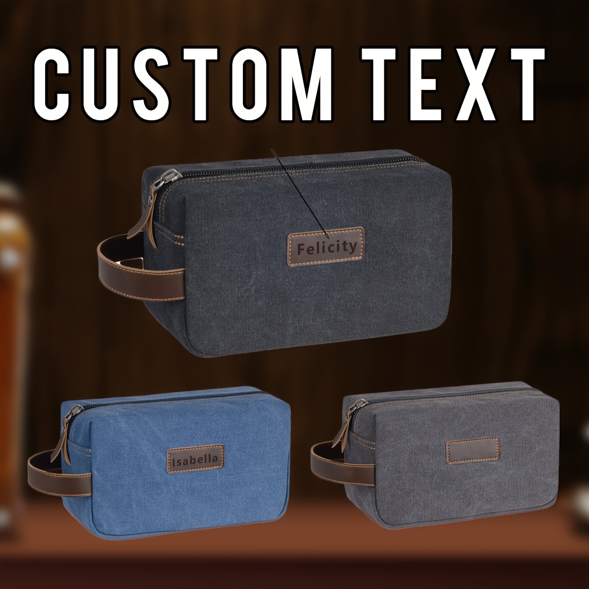 

1pc Toiletry Bag, Personalized , Makeup , Portable Organizer For Men And Women
