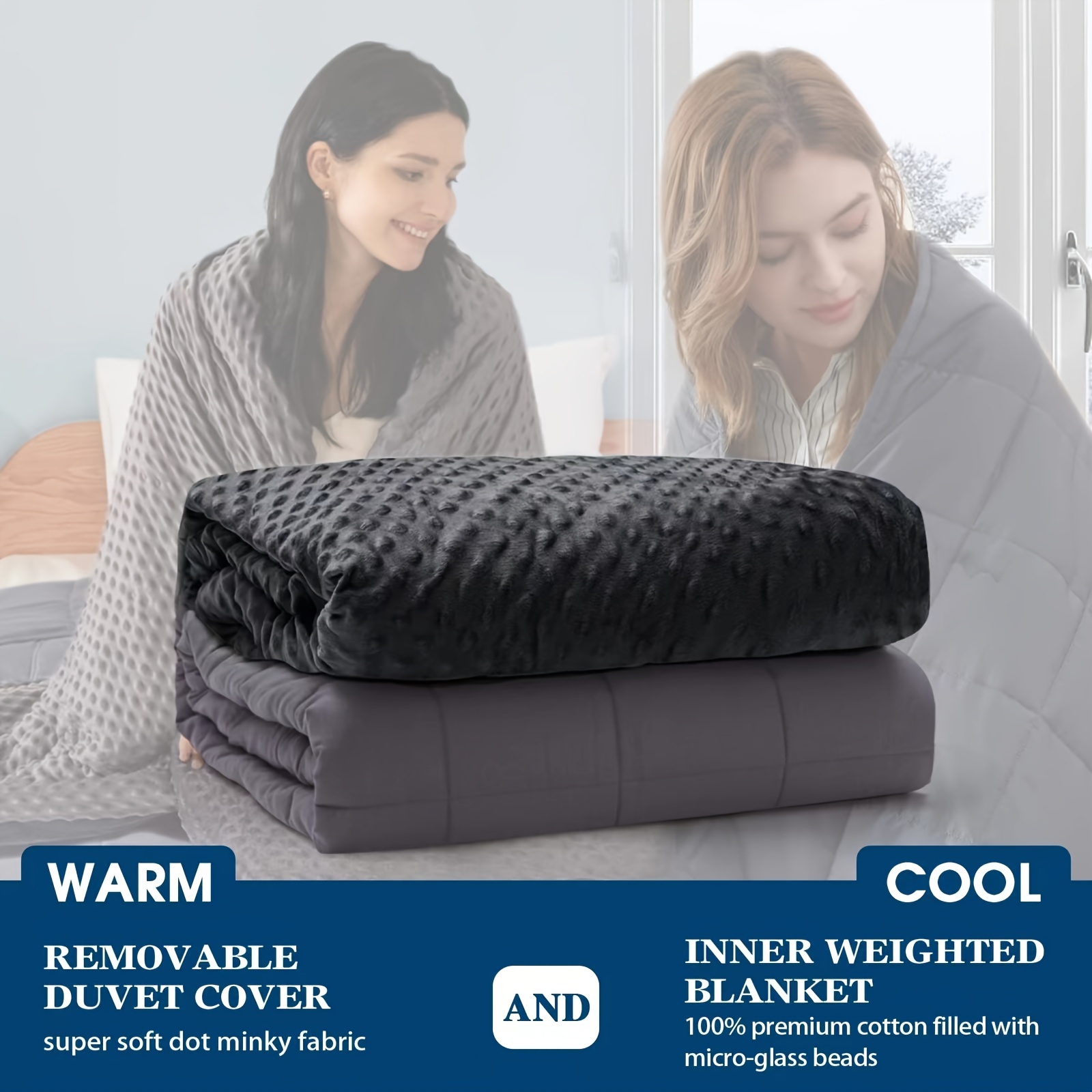  Cozy Comfort Weighted Blanket (20lb), Cooling Weighted