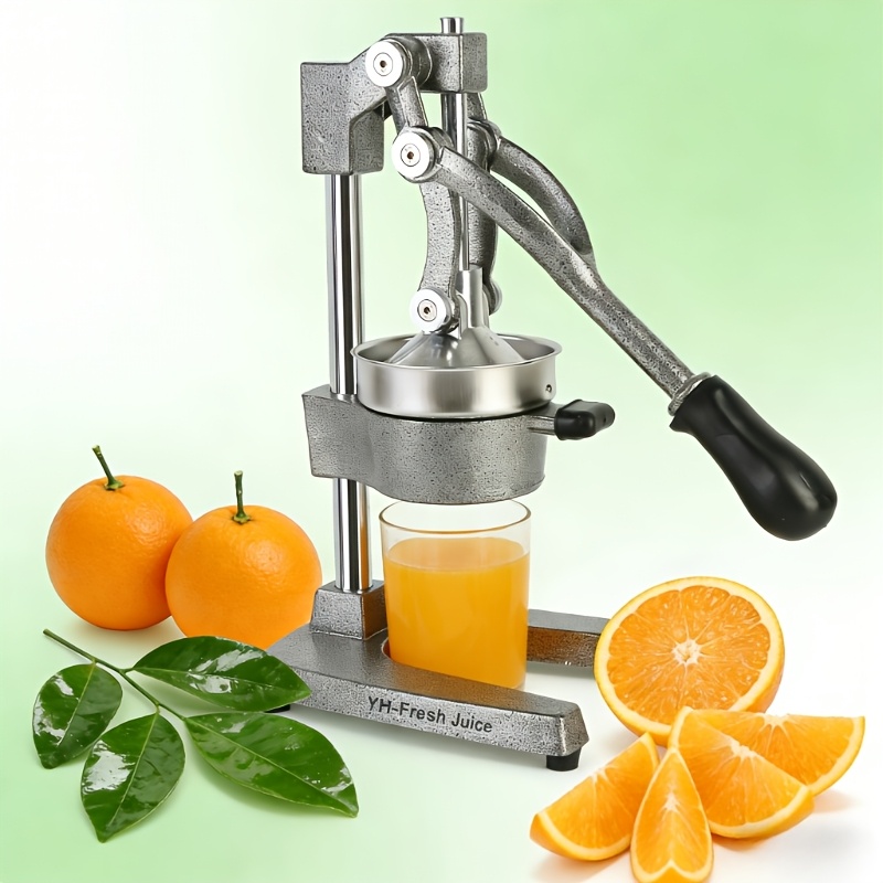 TEMU Manual Juicing Machine For Oranges, Professional Citrus Juicer For Extracting Juice From Oranges, , And Lemons, Commercial-grade Lemon Squeezer, Easy To Clean, In Gray Color