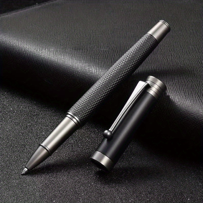 Image of 1pc Series Ballpoint Pen, Exquisitely Designed 0.5mm Black Refill Ballpoint Pen, Suitable For Men And Office Use, , Diaries, Signature Pen