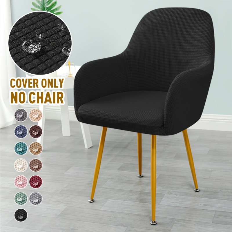 

Stretchable Waterproof Corn Velvet Chair Cover For Dining Chairs - , Fabric, Slipcover With Armrests, Machine Washable, Home & Hotel Use