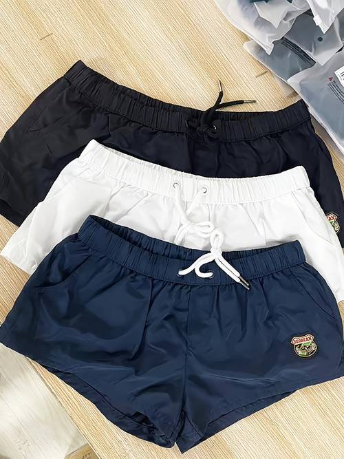 herren freizeit-sporthose mit mesh-innenfutter, lockere passform im tennis-stil