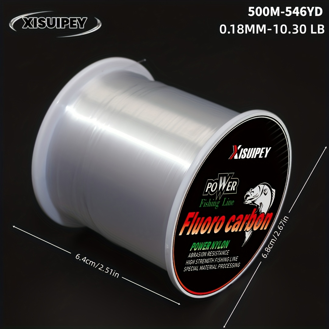 Image of 500m/546yd Transparent Fluorocarbon Nylon Fishing Line, Invisible Fishing Line, Resistance Suitable For Long Distance, Fishing Additions