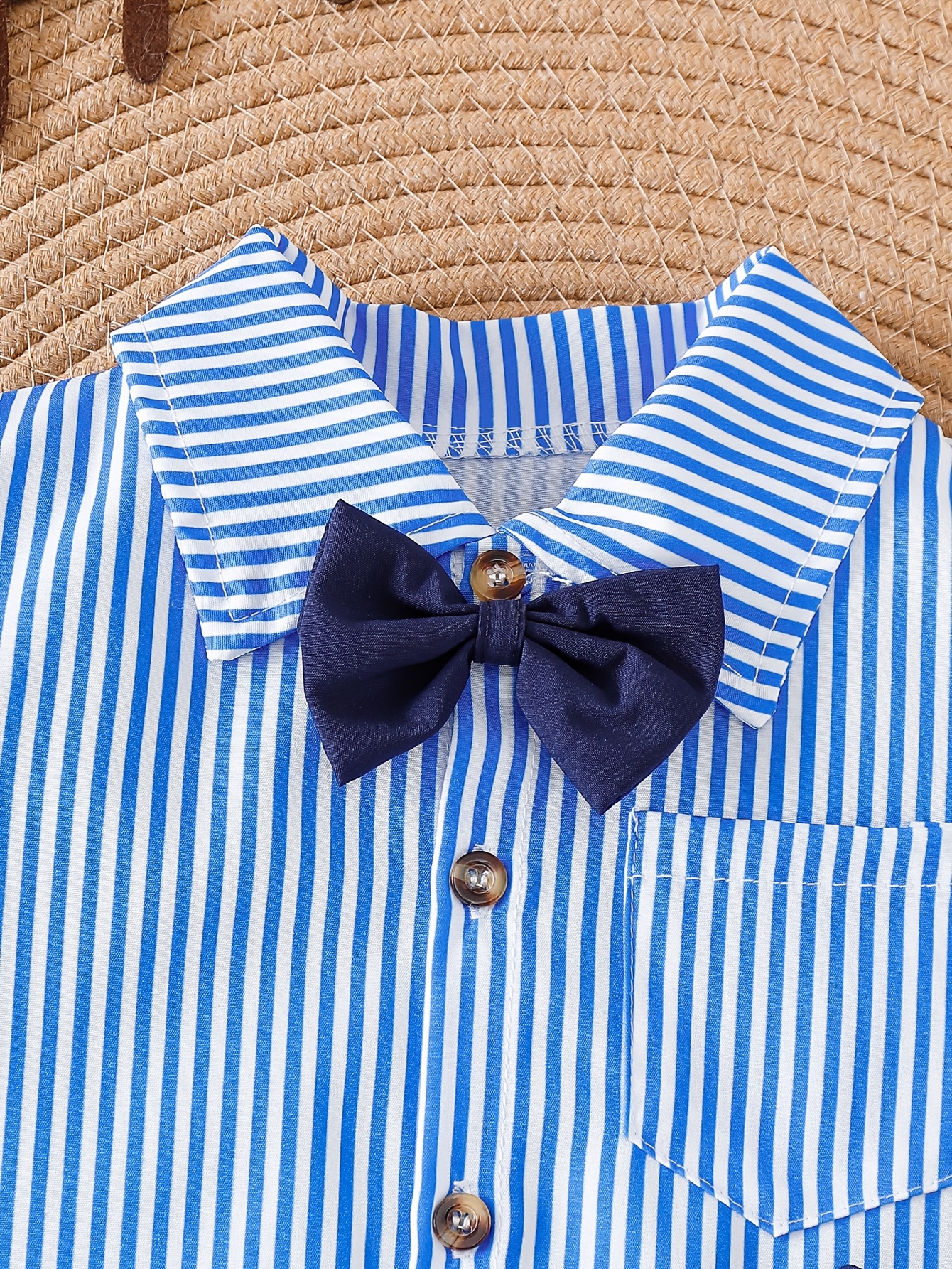 short sleeve dress shirt bow tie LittleSpring Kids Short Sleeve Dress Shirt with Bow Tie, Cotton, Size 6,  Solid Purple