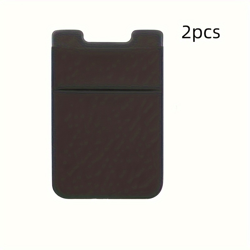 Phone Card Holder, Phone Double Pocket Wallet Stretchy Adhesive Card Holder For Credit Card & Id Stick On Smartphones, Compatible For Iphones, For For Galaxy