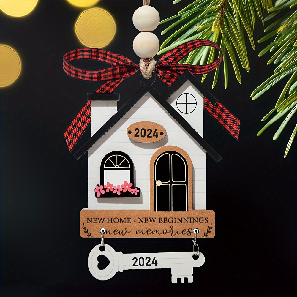 

Wooden Christmas Ornament 2024, Key " Christmas" , Housewarming For , No Needed, For & Christmas