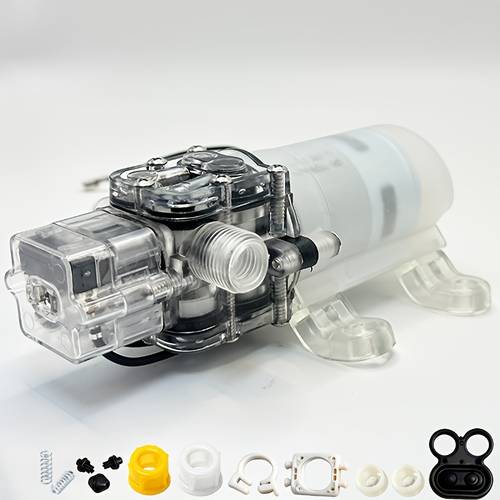 bomba de agua industrial portátil autocebante con diafragma, 12v, | de presión automático, clip de , 160 psi, 0.7gpm, 85w, paquete de accesorios para rv/caravana/ /uso industrial, sin batería
