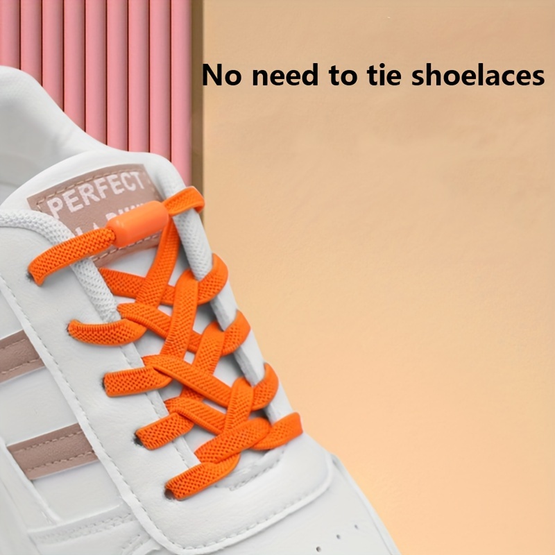 1 Pair Vibrant Elastic No-Tie Shoelaces for Sneakers - Quick & Easy Slip-On Design, Durable Acetate Fiber, Assorted Colors