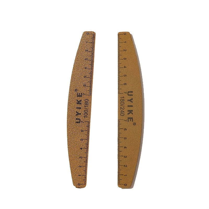 TEMU 2pcs Nail Rubbing Strips With Scale, Washable, Wear-resistant Rubbing Strips, Polished And Repaired Nail Files, Double-sided Files, Sand Strips,