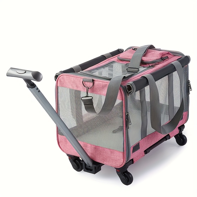 Multifunctional Oxford Cloth Backpack - Trolley With Telescoping Handle, Ventilated Design, Zipper Closure, And Wheels