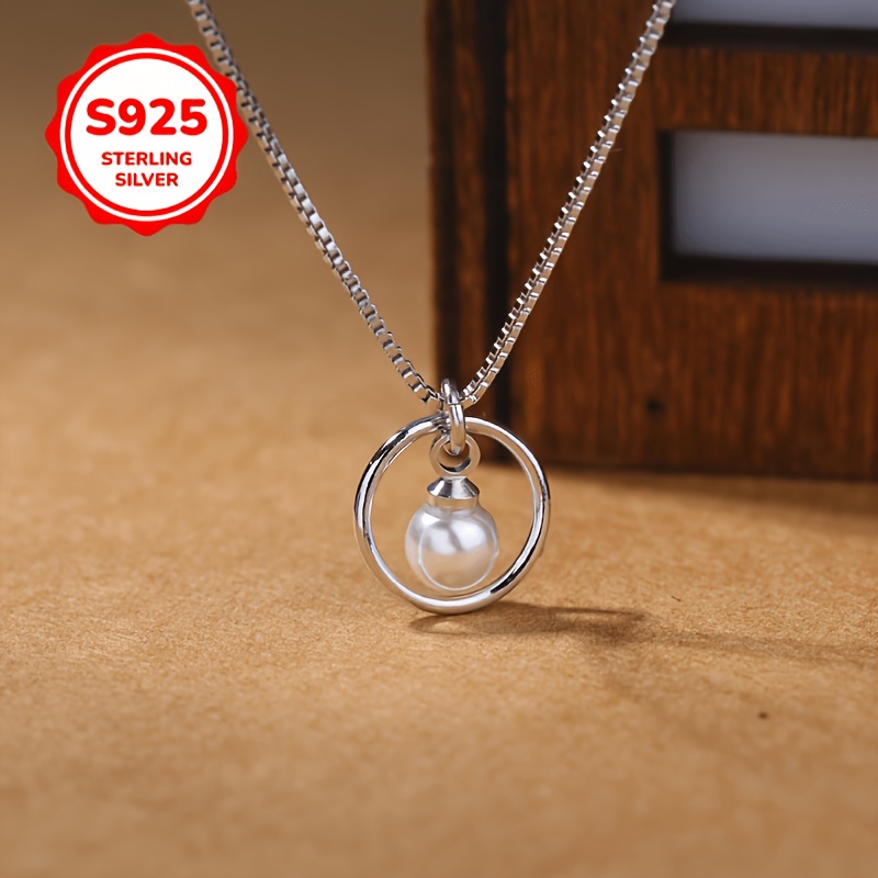 925 Sterling Silver Personalized Circle Pendant Necklace