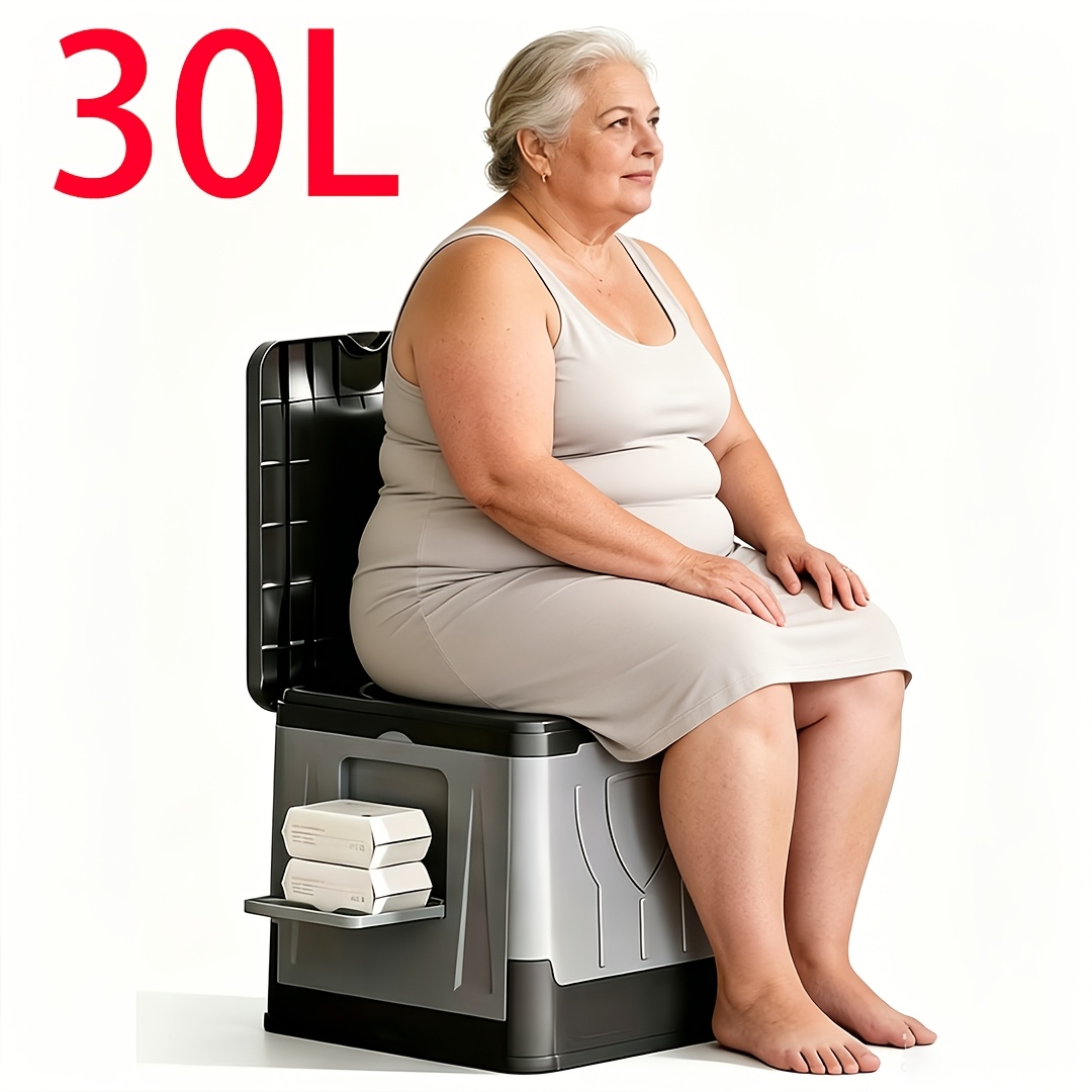 TEMU 8-gallon Extra-large Portable Emergency Toilet, Suitable For Use As A Car Toilet Storage Bin, For Outdoor Use, And As An Emergency Portable