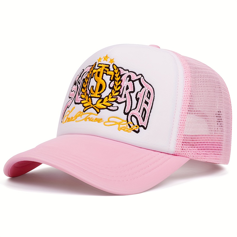 Image of A Fashion Trend Print Adjustable Trucker Hat Outdoor Sports Riding Shade Baseball Cap