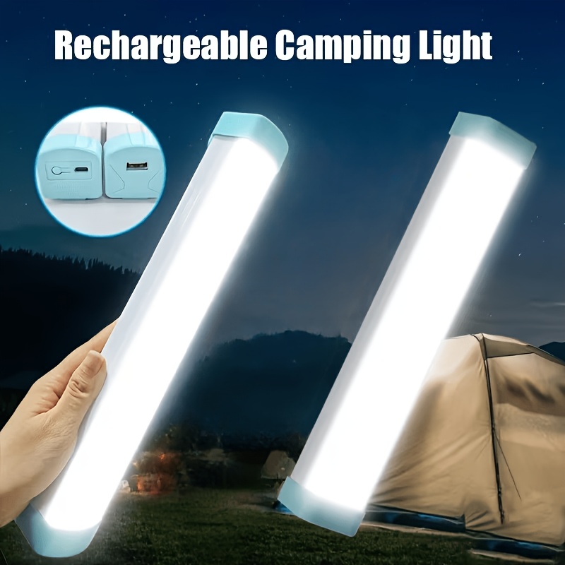 TEMU 2pcs/3pcs Rechargeable Handheld Led Work Light Portable Camping Light Tent Light 4 Work Emergency Light (led Emergency Lighting And 1 ).for