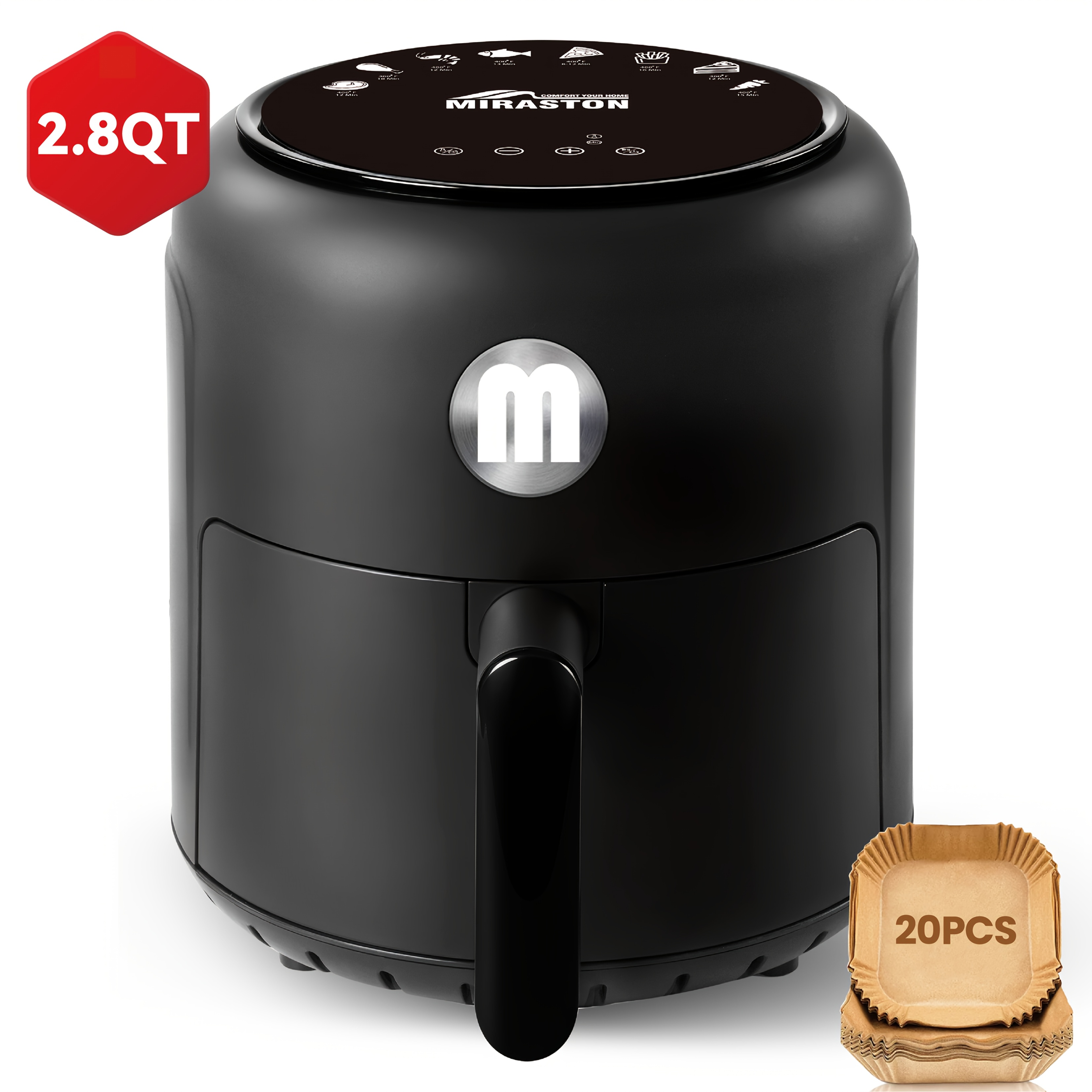 TEMU 2.8qt Fryer, Personal Air Fryers, Dishwasher-safe Nonstick Basket, Quick Cooking For Breakfast And Dinner, Ideal For Dorms, Offices, Apartments, Kitchen Tools, , Deep Fryers, Kitchen, Air Fryers