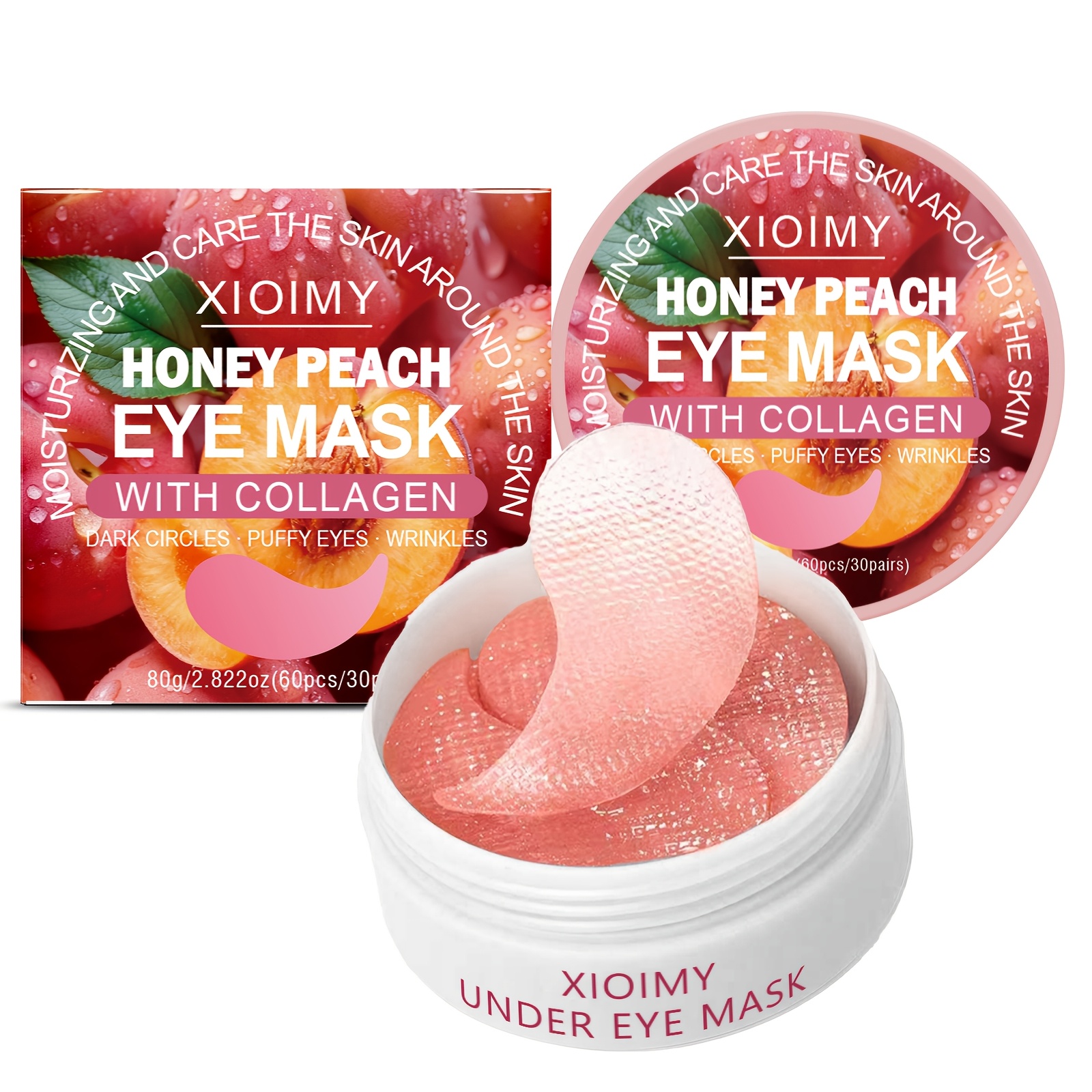 Image of 60pcs Collagen Eye Mask, Niacinamide And Sodium Hyaluronate, Making Skin Smoother, , And More Moisturised, Suitable For Types, Eye Care