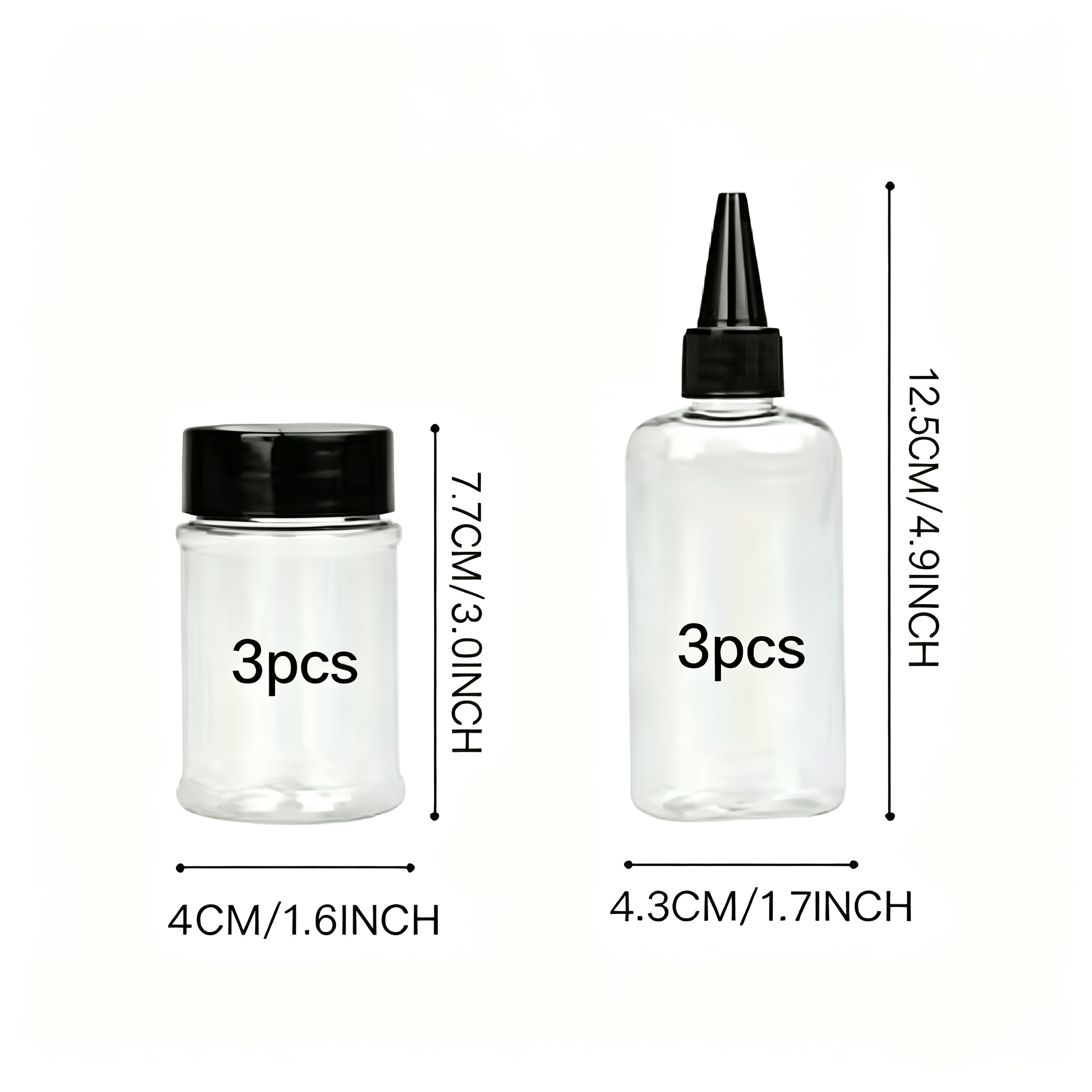 TEMU 6pcs Plastic Condiment Bottle Set Includes 3 X 80ml Sauce Bottles   3 X 100ml Oil Bottles, Portable For Outdoor Barbecues And Travel, Suitable