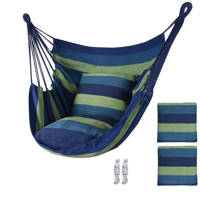 TEMU Outdoor Hanging Chair With 2 Cushions, Swing Seat, Luxury Set, Suitable For Courtyard And Garden Outdoor Use, -bearing Capacity, Sturdy And