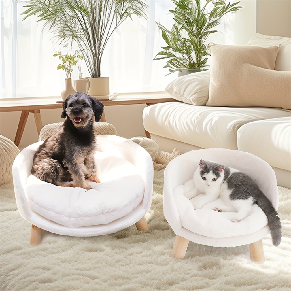 

Raised Pet Sofa Bed Dog Cat Couch Lounge 3- With Removeable Padded Cushion