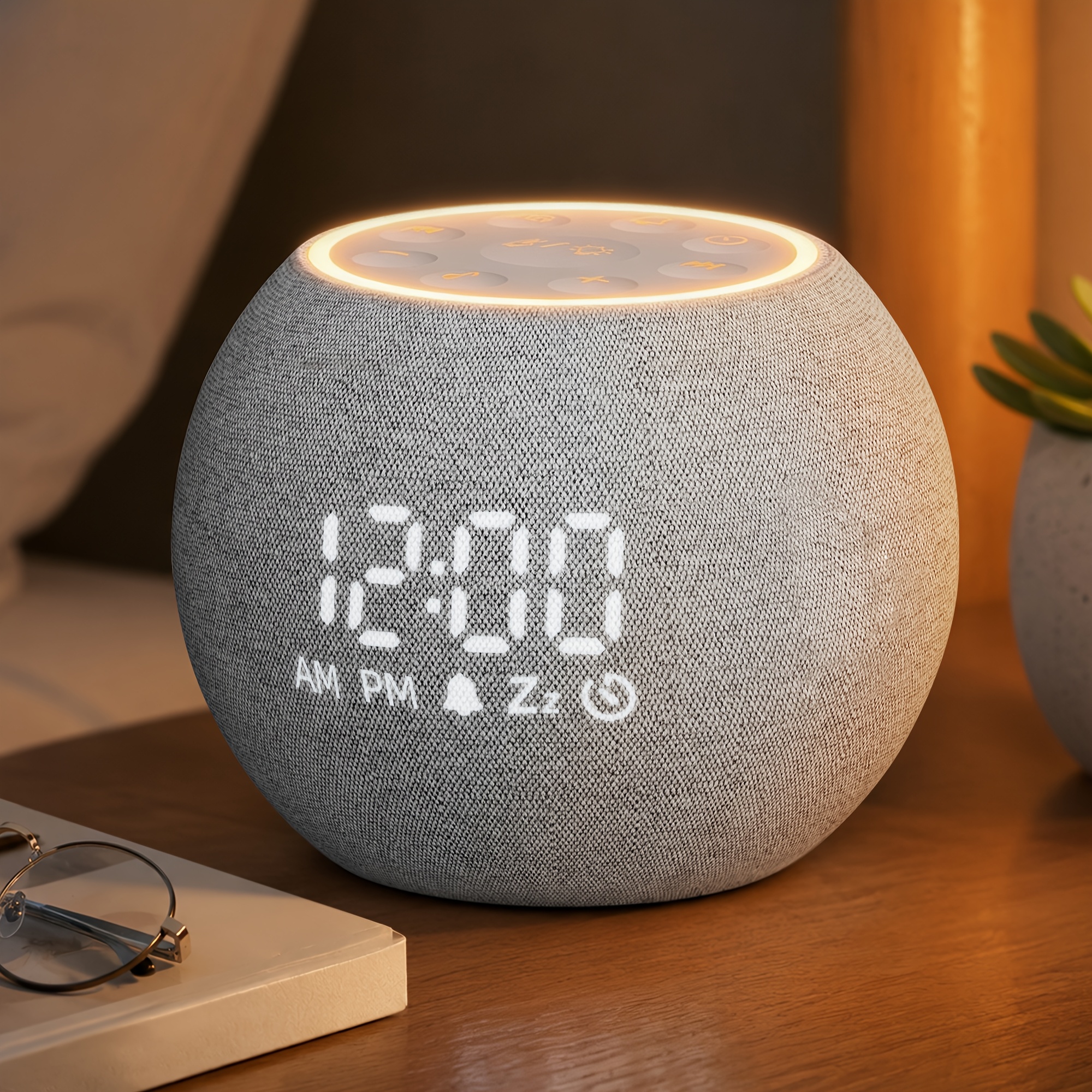 Image of White Noise Alarm Clock, 10 White Noise & 20 Nature Sounds Library, 32-level Dimmable Volume, Auto Sleep Timer, Usb Powered Compact Sleep Aid Device For Daily Relaxation