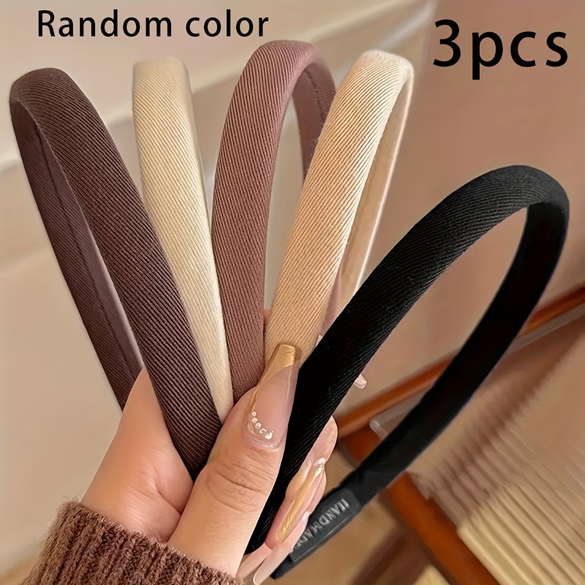 E-shop 3er-Pack Neue Einfache Premium Dünne Kante Stirnband Gesichtswäsche Haar Press Stirnband