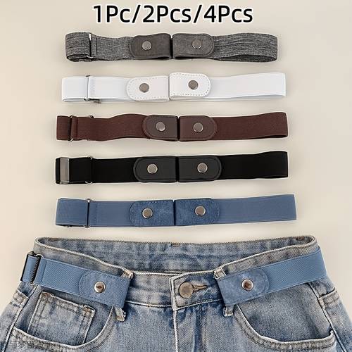 1pc 2pcs 4pcs elastic waist belt adjustable free belt suitable for jeans belt unisex waist free comfortable design adjustable and elastic jeans and pants enhance your figure contour