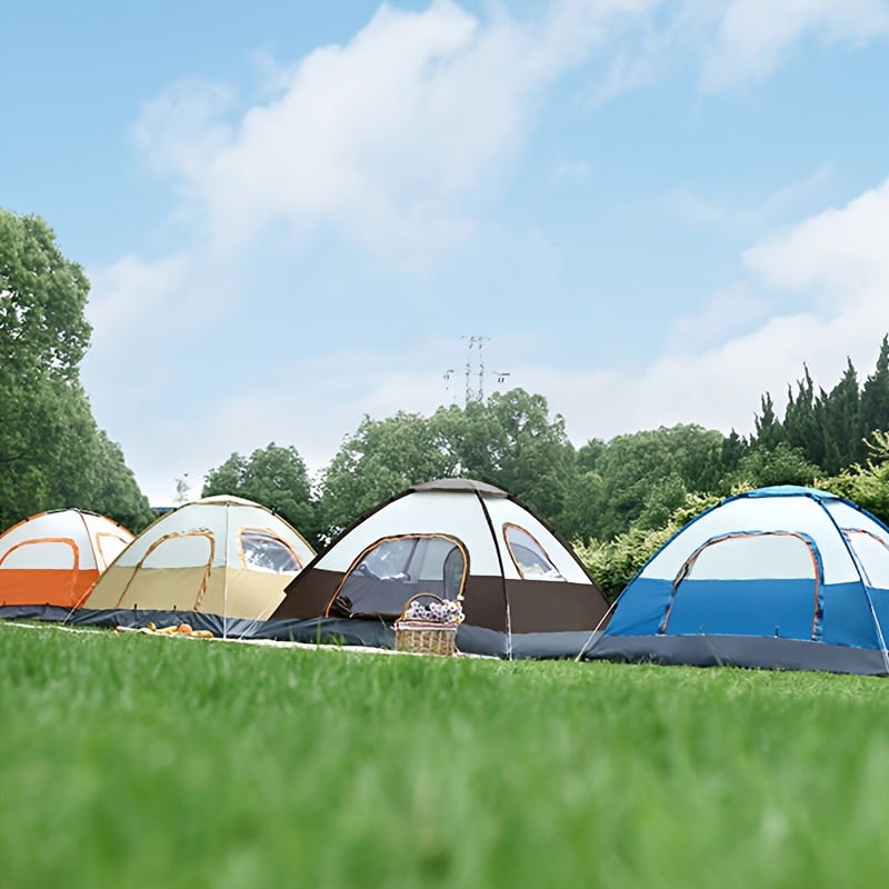 [Luxury Camping Tent] ALPACA OUTDOORS 4-Person Luxury All-Season Family Camping Tent | 2 Doors & 2 Windows, Durable O-Shaped Shape, 1 Sun Shelter, Portable Shelter for Outdoor Adventures