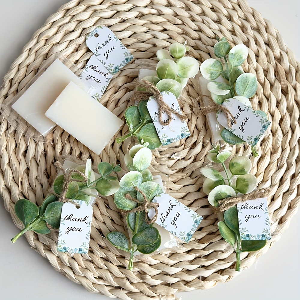 30 sets of mini soap packs white square soap sets with mini   eucalyptus   cards for baby shower bridal shower wedding birthday party wedding favors wedding gifts