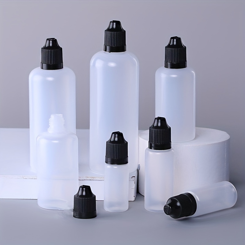 

5ml-100ml Pe Plastic Squeeze Bottles, Unscented, Hand Wash Only, Round Shape, Childproof Cap, For Tattoo Oils & Liquids