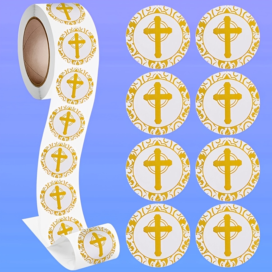 500pcs/roll Gilded Round Sticker 1 Inch Envelope Seal Label