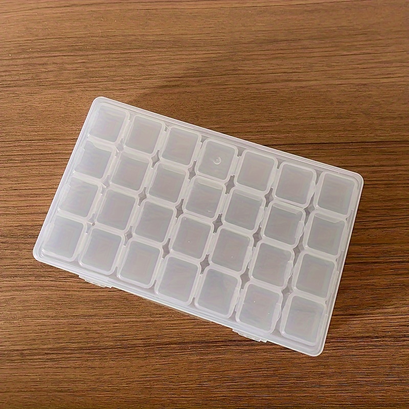 TEMU 1pc 28/56 Clear Plastic Jewelry Storage Lid, Rectangle , Locking , Organizer For , Necklaces, And