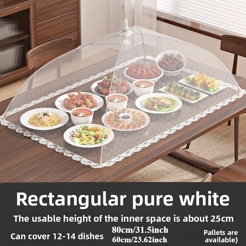 Simple Rectangular Folding Dust-proof Fly-proof Screen Dish Cover Dish Cover Food Cover Cover Christmas